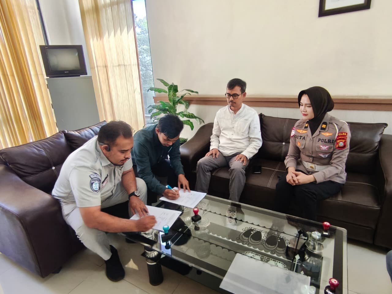 Perkuat Sinergi Antarinstansi, Kepala Jasa Raharja NTB Laksanakan Kunjungan Koordinasi ke Dirlantas NTB