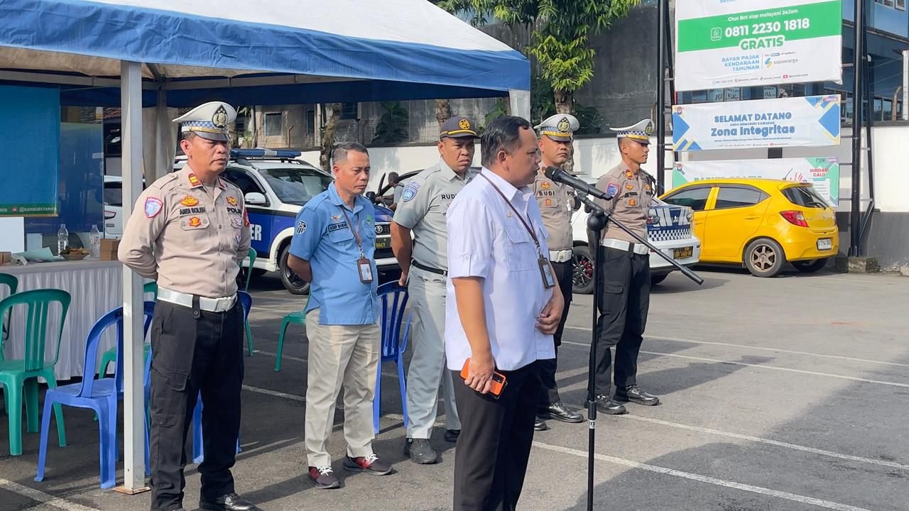 Jasa Raharja Cabang Tasikmalaya Laksanakan Operasi Gabungan KTM DU dan Kamseltibcarlantas di Wilayah Kecamatan Ciamis