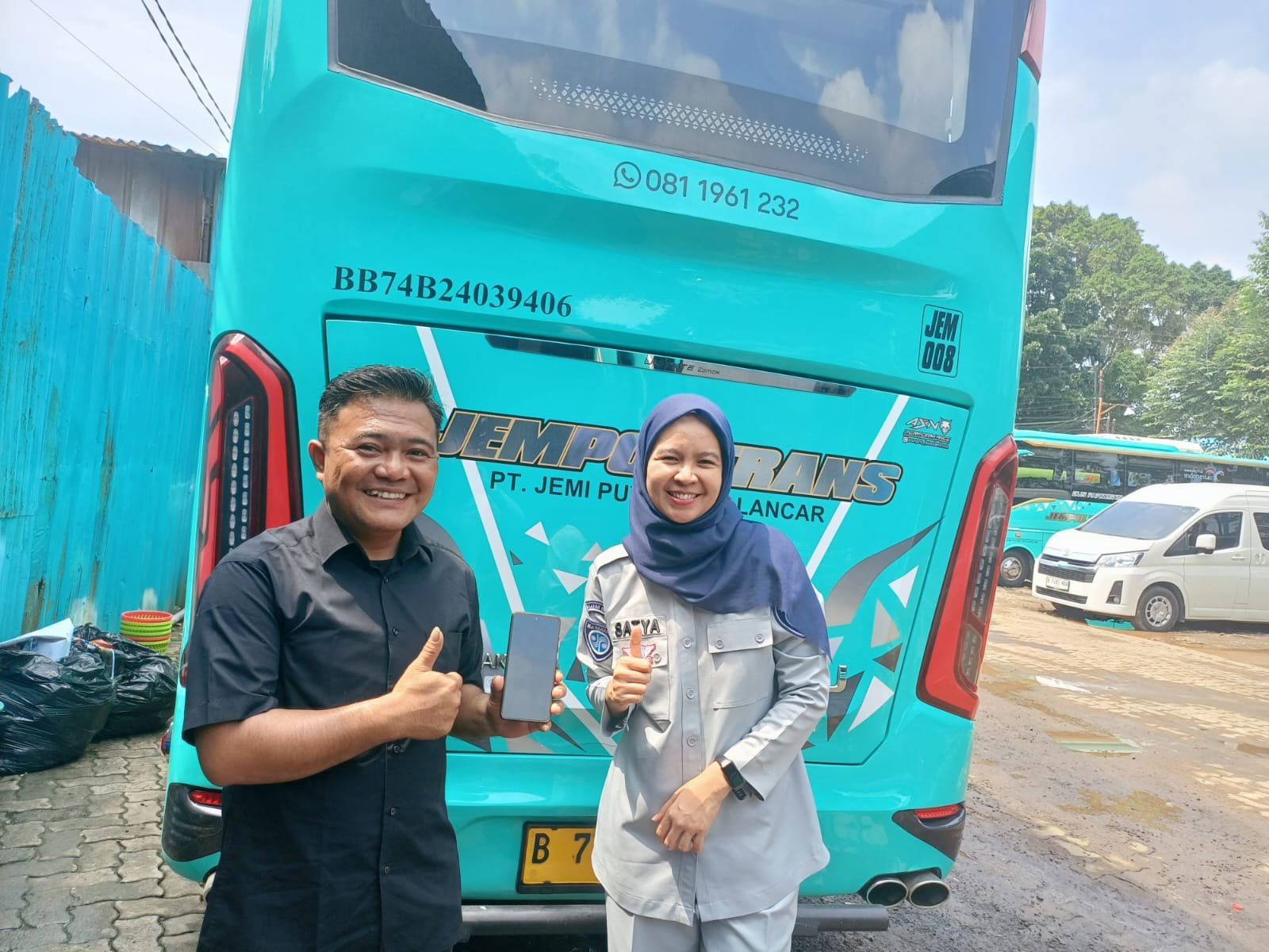 Proaktif di Bulan Ramadhan Jasa Raharja Pastikan Keterjaminan Penumpang dan Sosialisasi Signal di PO Bus Jempol 