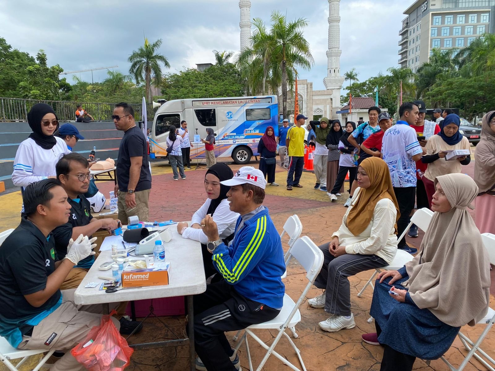 Jasa Raharja Kepri Gelar Program Safety Campaign On The Road di Titik Rawan Laka di Alun-Alun Kota Batam