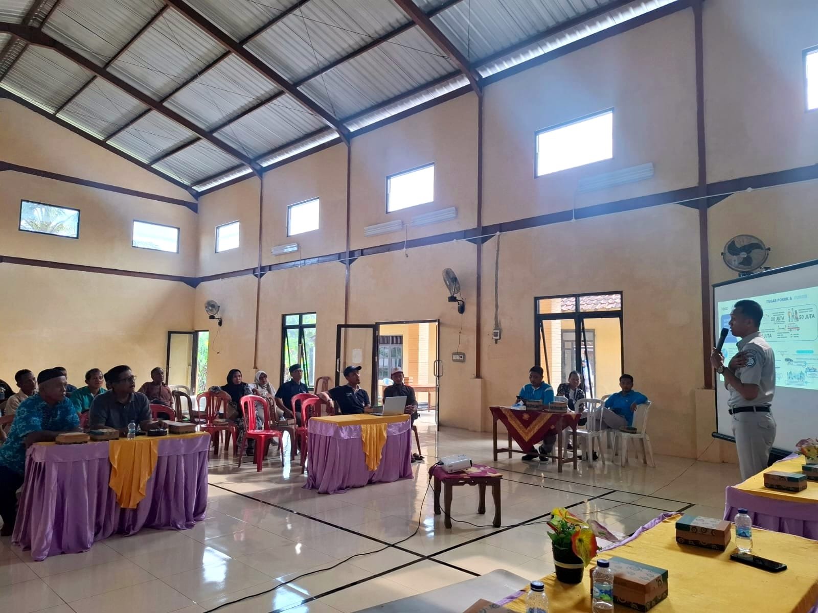 Jasa Raharja Magelang Laksanakan Giat Sosialisasi PDPL di Desa Yang Masuk Daerah Rawan Kecelakaan di Kabupaten Purworejo