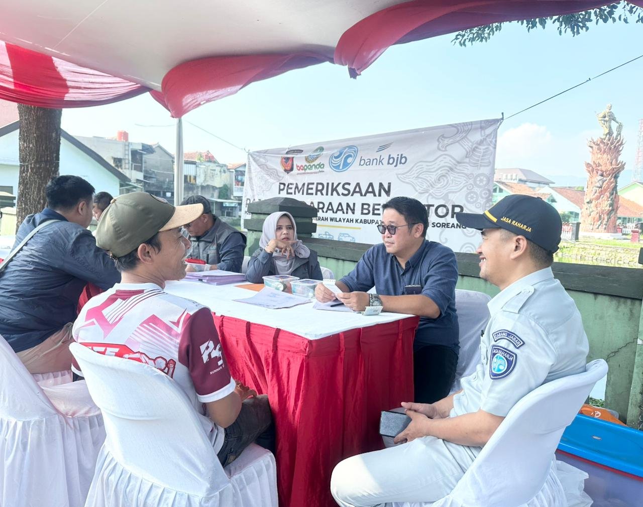 Jasa Raharja Kanwil Jawa Barat Dukung Penuh Operasi Pemeriksaan Kendaraan Bermotor Gabungan di Kecamatan Dayeuhkolot Kabupaten Bandung