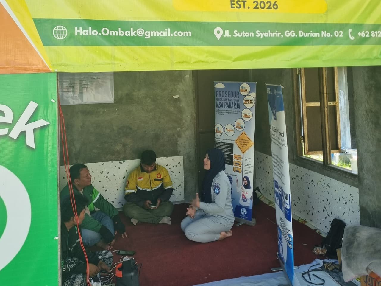 Permudah Pelaporan Kecelakaan, Jasa Raharja Kalteng Sosialisasikan Fitur Lapor Laka JRKu kepada Komunitas Ojek Online Kobar