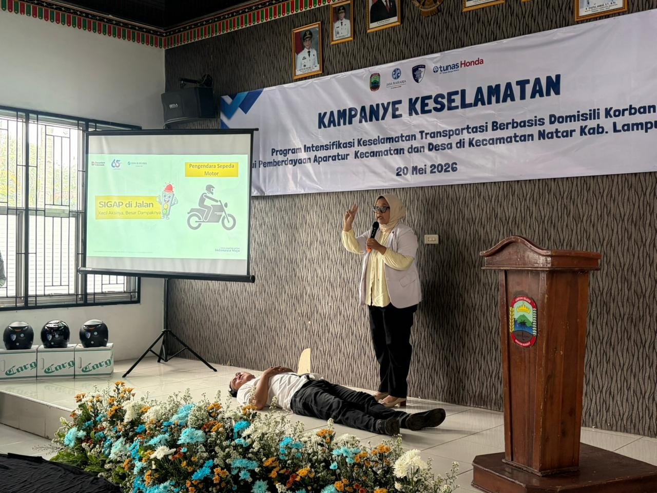 Tekan Fatalitas Kecelakaan, Jasa Raharja Lampung Gelar Kampanye Keselamatan di Kecamatan Natar