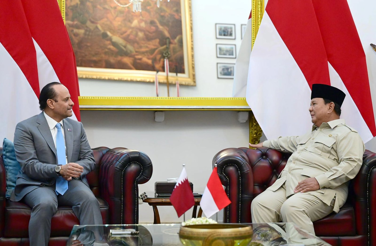 Prabowo dan Wakil PM Qatar Bahas Hubungan Bilateral, Istana Ungkap Ada Pesan Khusus Emir