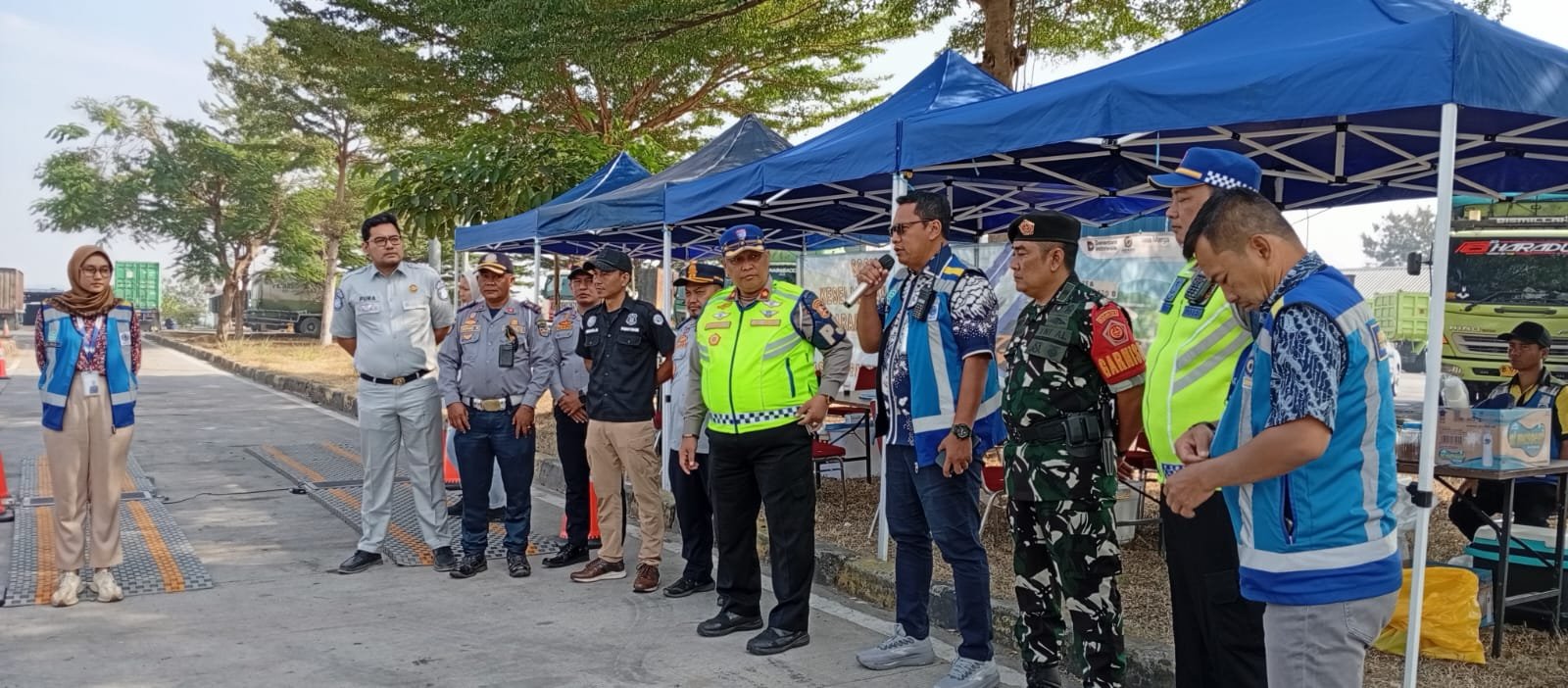 Jasa Raharja Dukung Ramp Check dan Pemeriksaan Kesehatan Pengemudi Angkutan Barang di Tol Cipularang