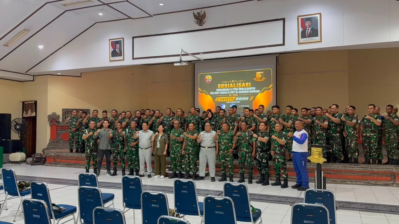 Dari Prajurit untuk Keselamatan di Jalan, Jasa Raharja Bersama Kodam IX/Udayana Bangun Budaya Safety Riding