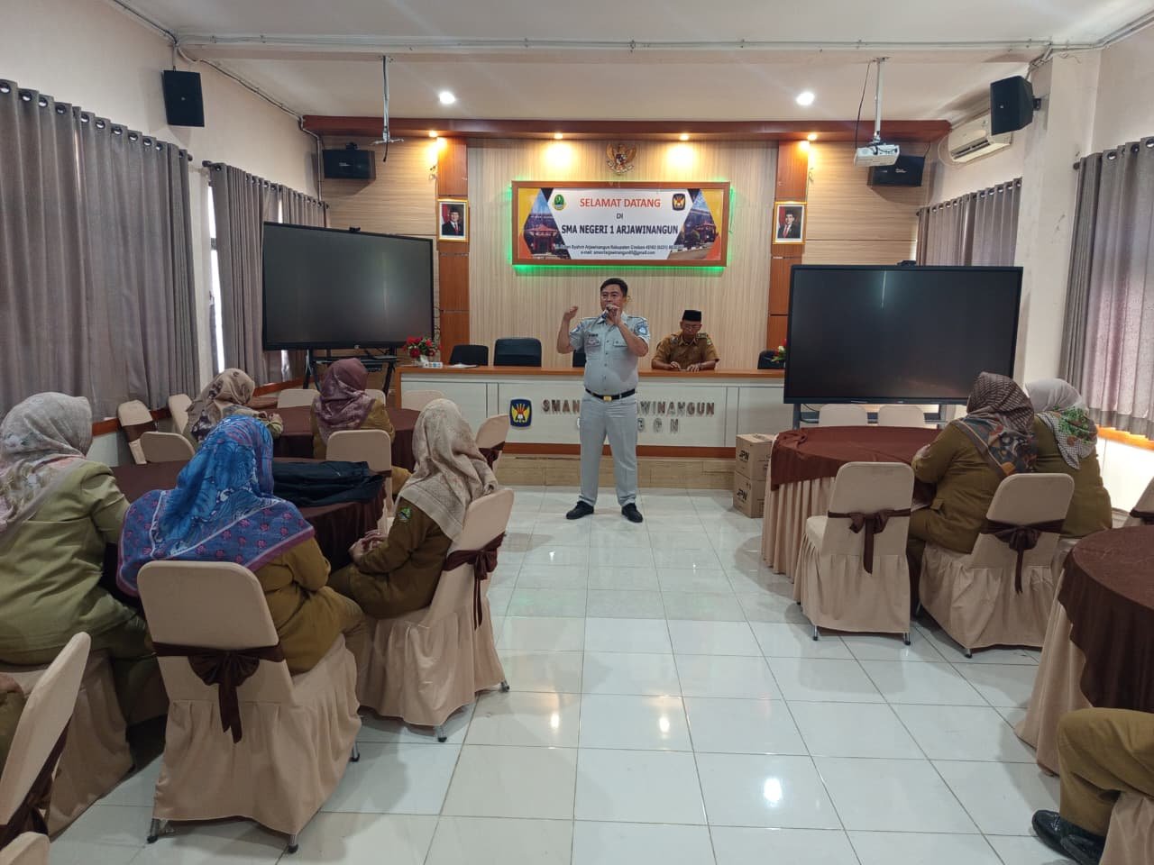 Upaya Keselamatan Lalu Lintas, PT Jasa Raharja (Persero) Cabang Cirebon Gelar Pengajar Peduli Keselamatan Lalu Lintas (PPKL) Di SMAN 1 Arjawinangun Kab Cirebon 