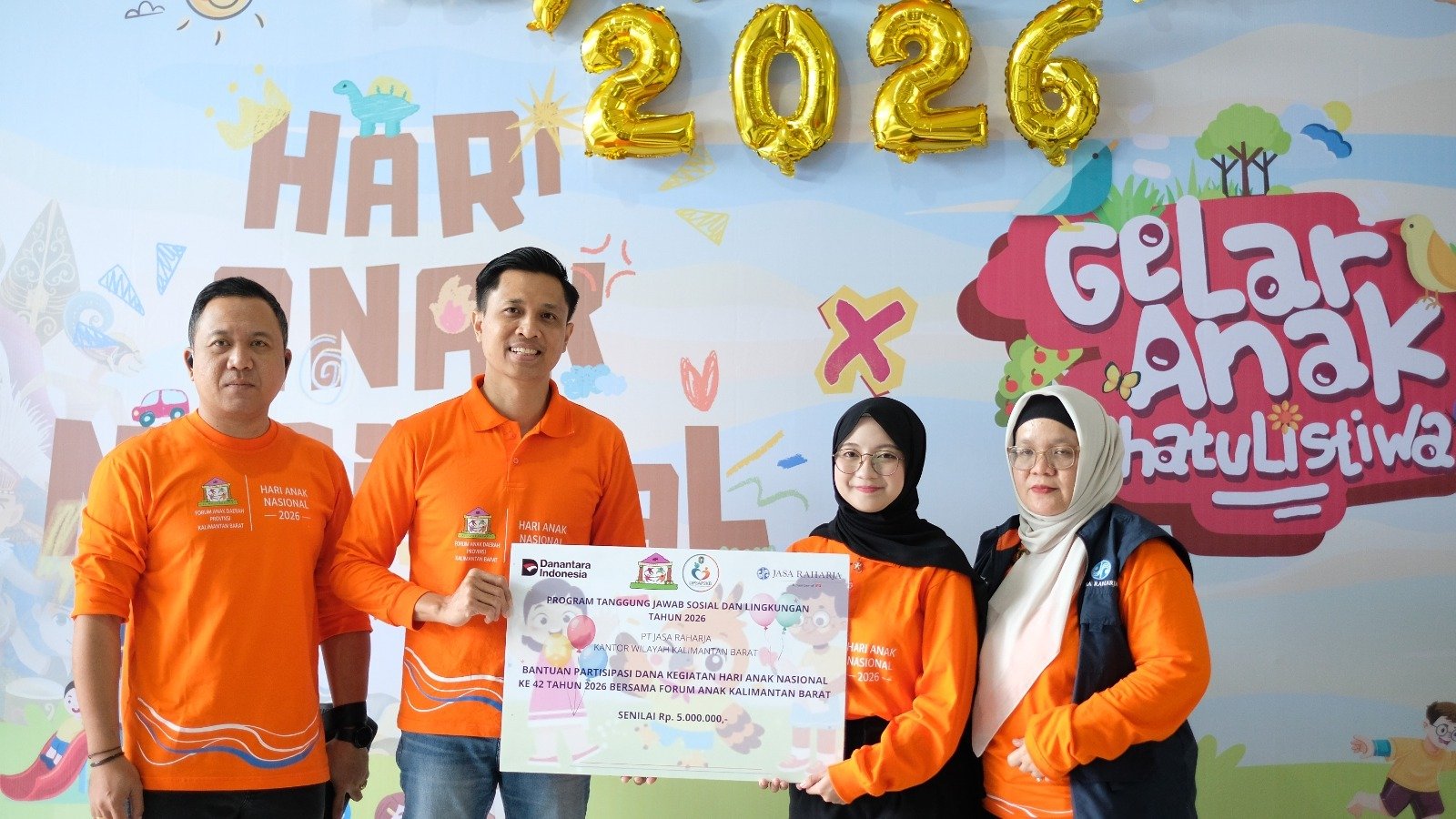 Jasa Raharja Kalbar Salurkan Program TJSL dalam Peringatan Hari Anak Nasional 2026