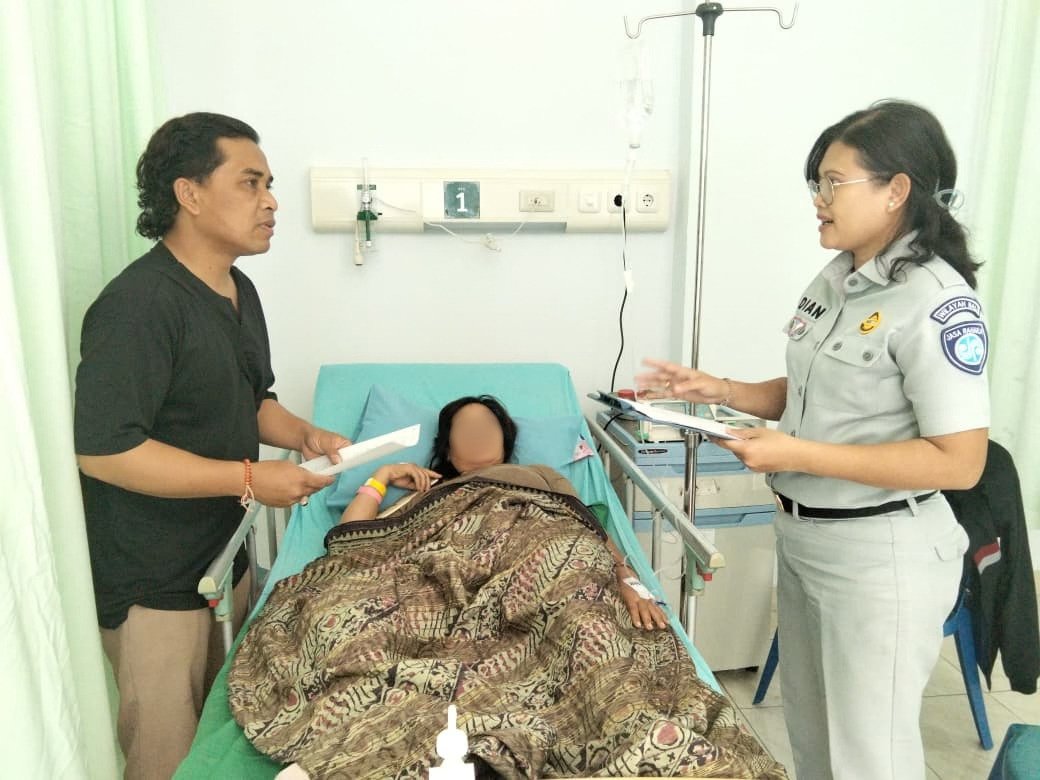 Di Tengah Perawatan Intensif, Jasa Raharja Hadir Pastikan Jaminan Pasien Laka Lantas di Bangli