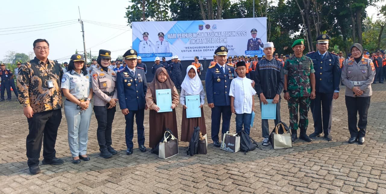 Jasa Raharja Bogor Turut Bersinergi dalam Peringatan Hari Perhubungan Nasional di Depok