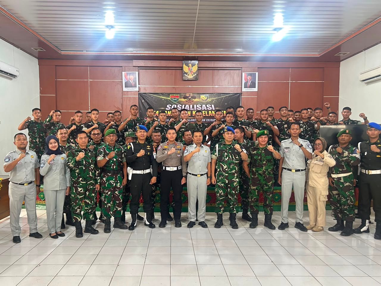 Jasa Raharja Sosialisasikan Keselamatan Berlalu Lintas dan Keringanan Pajak kepada TNI di Lampung Utara