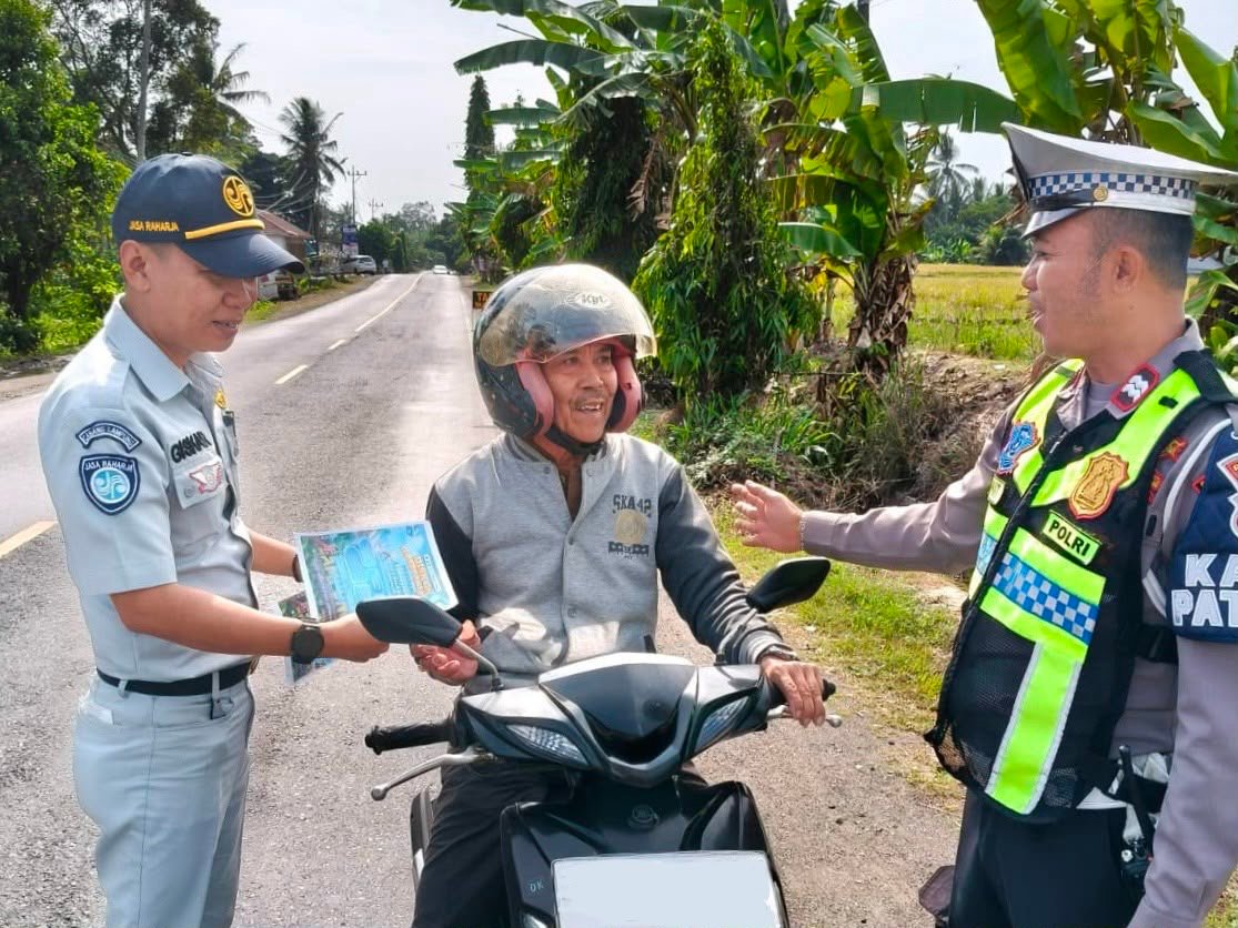 Dorong Tertib Berlalu Lintas, Jasa Raharja Bersama Mitra Gelar Operasi Gabungan di Tanggamus