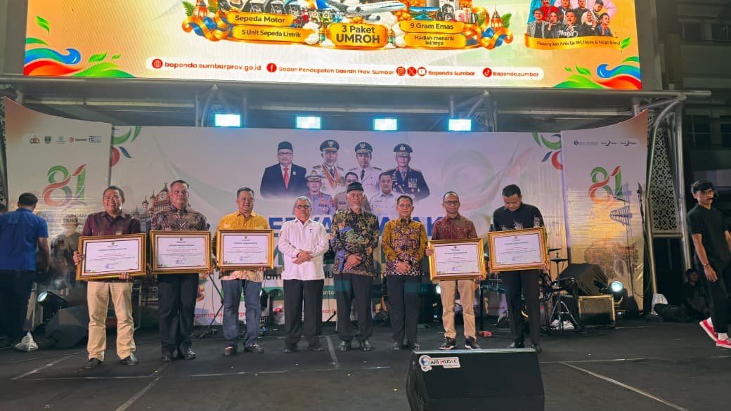 Jasa Raharja Sumbar Terima Penghargaan Gubernur atas Dukungan Optimalisasi Pendapatan Daerah